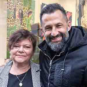 Dorothea Schroeder mit einem ihren lieben Kunden Hasan Salihamidžić dem bosnisch-herzegowinischer Fußballfunktionär